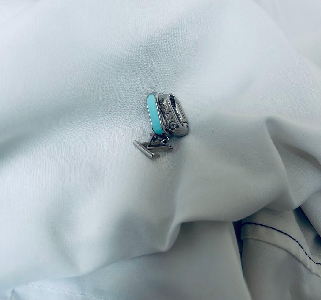 【早い者勝ち】LOUIS VUITTON ピアス　フープ　モノグラム　シルバー