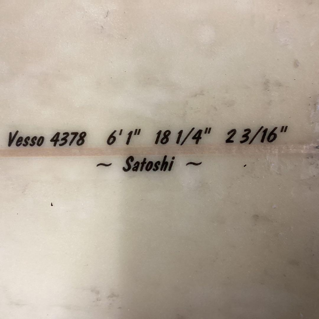 ベッソサーフボード185cm 6'1中古サーフボード　プロ仕様クリヤー