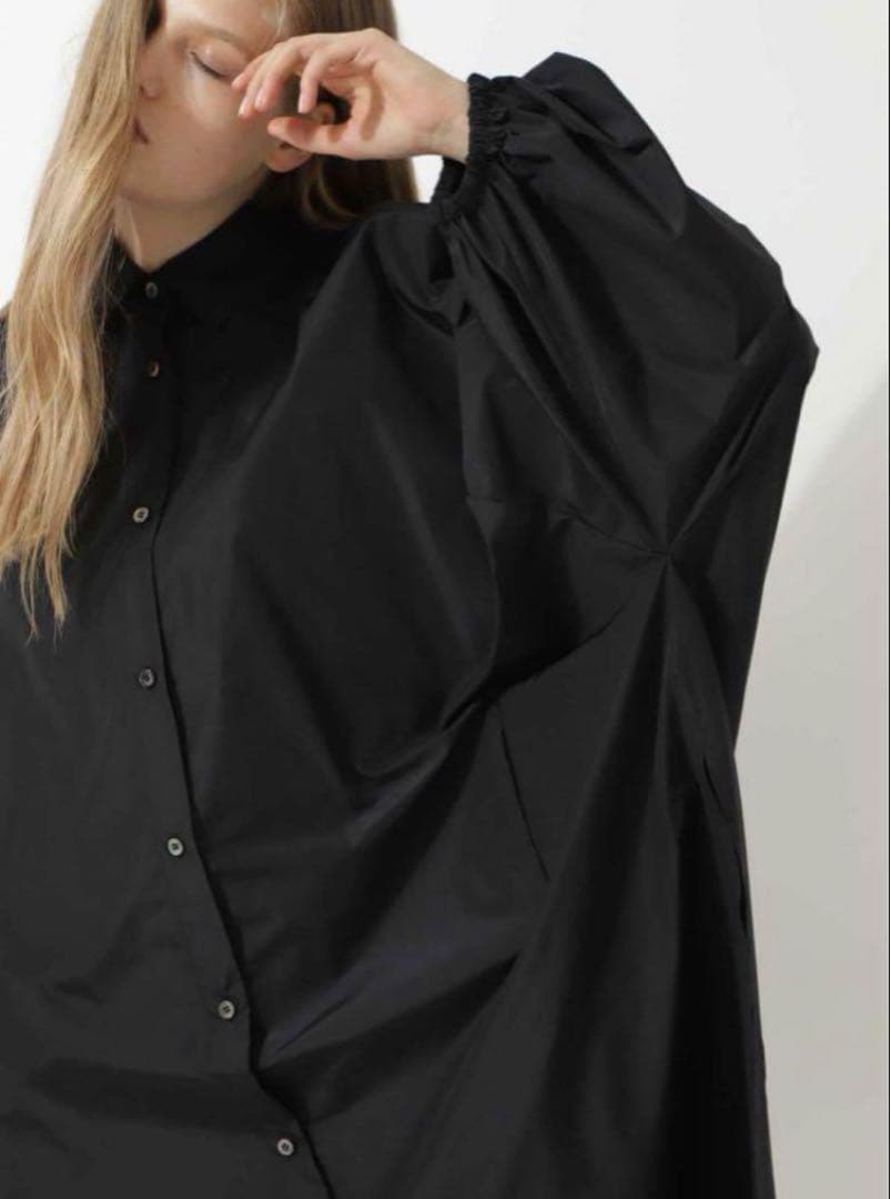 ルフィル　オーバーシャツ　ブラック　フリーサイズ