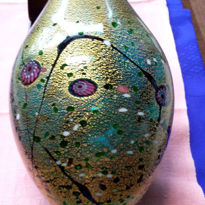 金採象巌光林琳派花器硝子