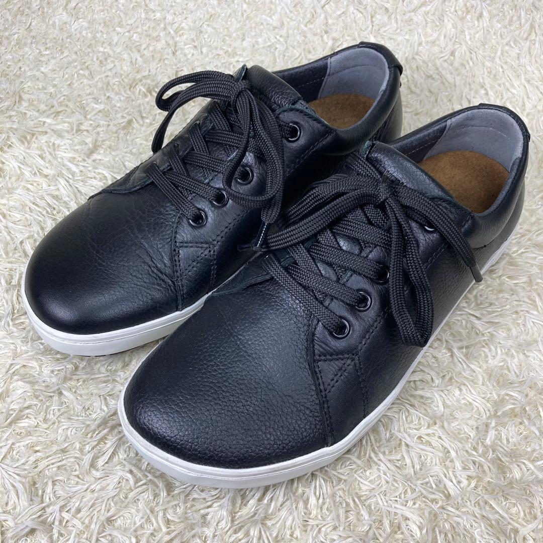 『未使用級』ビルケンシュトック　職業靴　QO500 レザースニーカー　ブラック