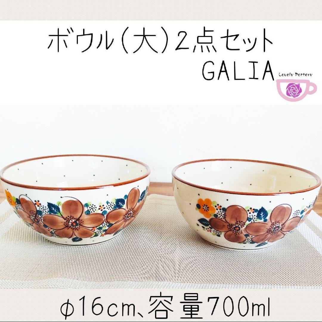新品　ポーランド食器　ガリア　茶ポタ　200mlボウル　2セット　オーブン対応