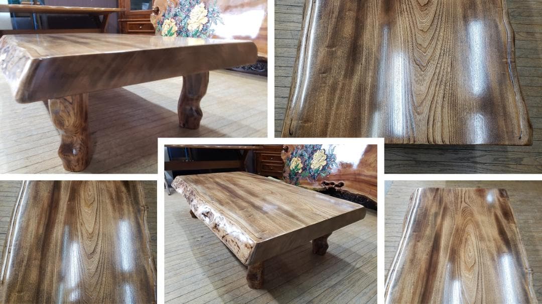 vc.uchida　美品　厚み8㎝　欅　無垢一枚板　座卓