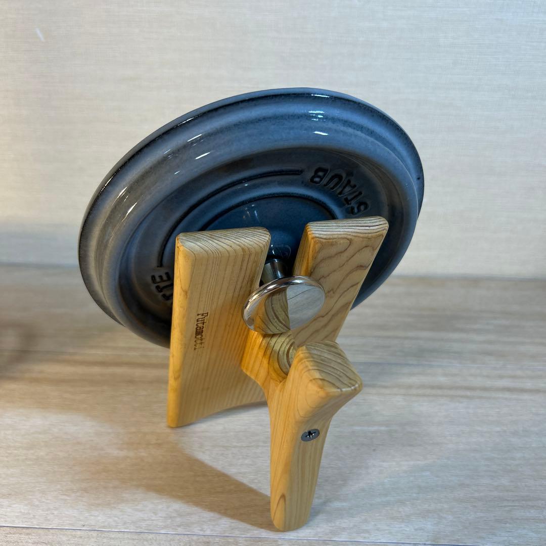 ストウブ　ココットラウンド　16cm グレー　フタモッチ スパチュラ　セット