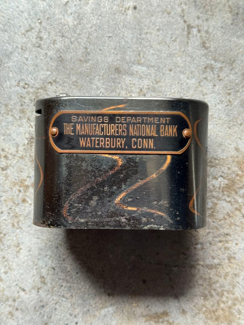 d*9様 アンティーク　Japanned copper バンク　ジャパンカ