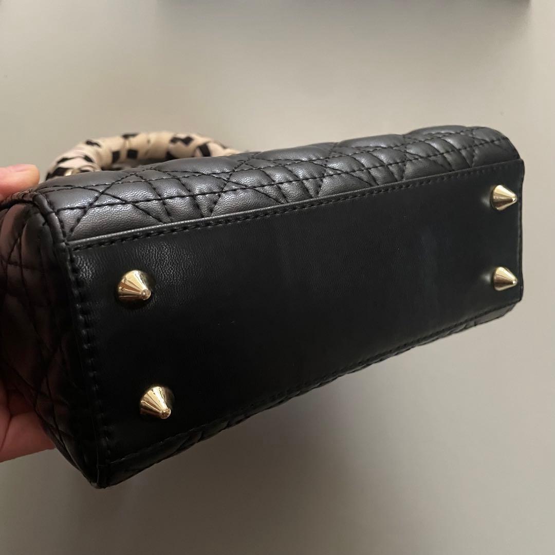 Lady Dior スモール 黒　ミッツァ2枚　チャーム3個付き