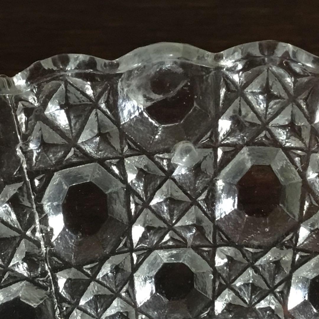 和ガラス◆ガラス鉢 2点◆大正ロマン アンティーク オーバル 取手付き