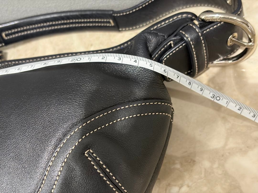 【美品】COACH ショルダーバッグ ワンショルダー レザー ブラック