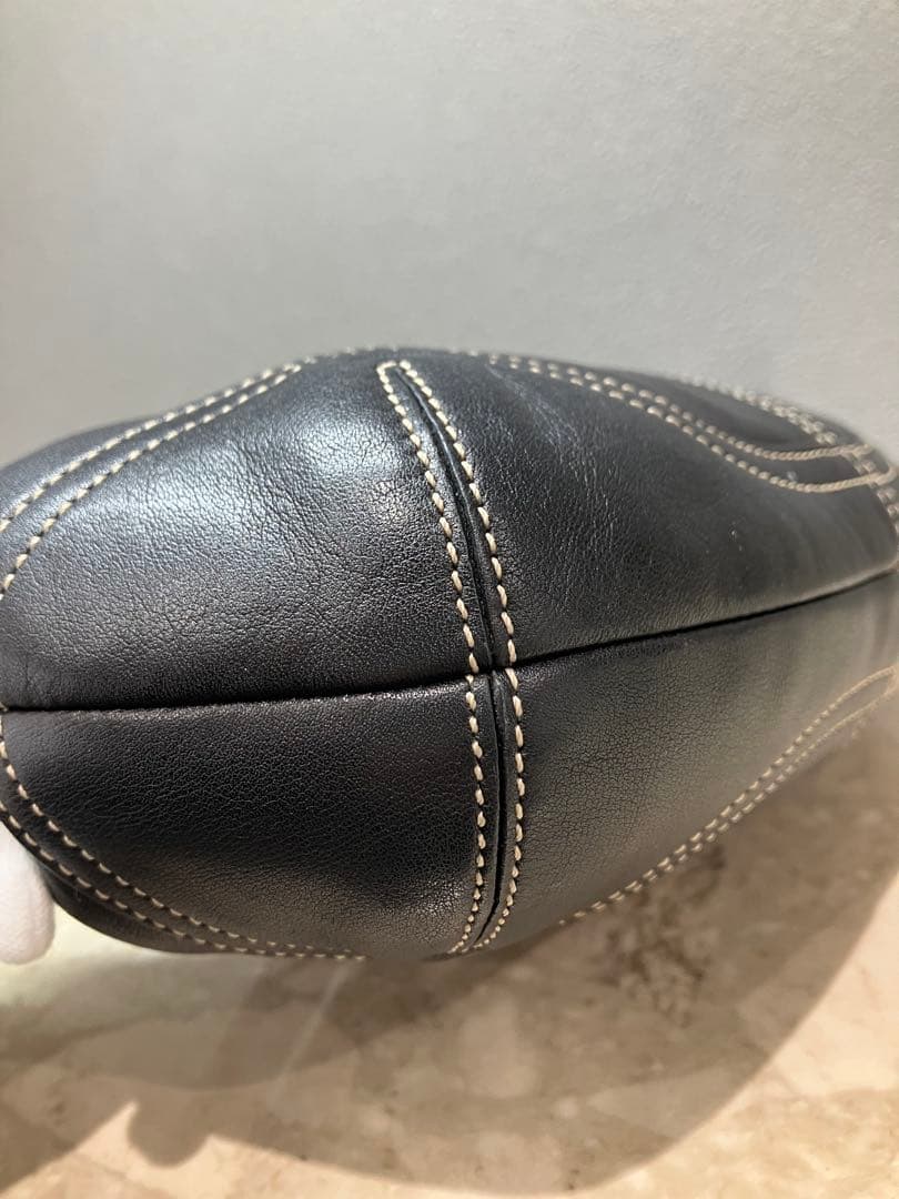 【美品】COACH ショルダーバッグ ワンショルダー レザー ブラック