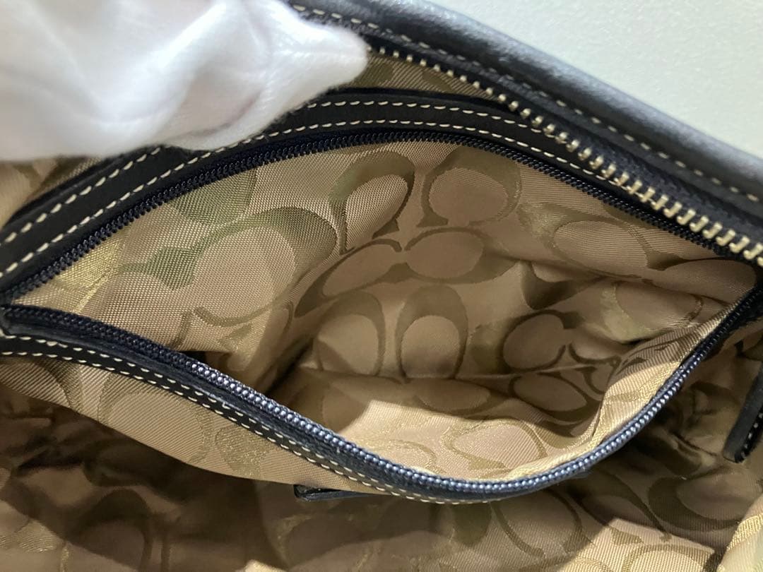 【美品】COACH ショルダーバッグ ワンショルダー レザー ブラック