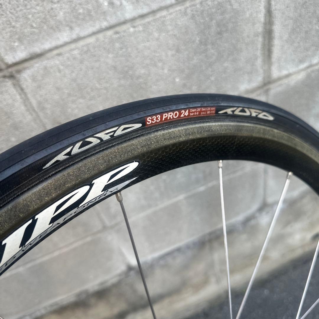 zipp 202 フロントホイール　チューブラー　ロードバイク　ピストバイク