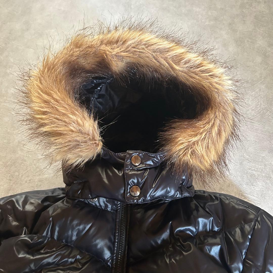 ジャケット・アウター uniqlo grunge hood fur down jacket navy