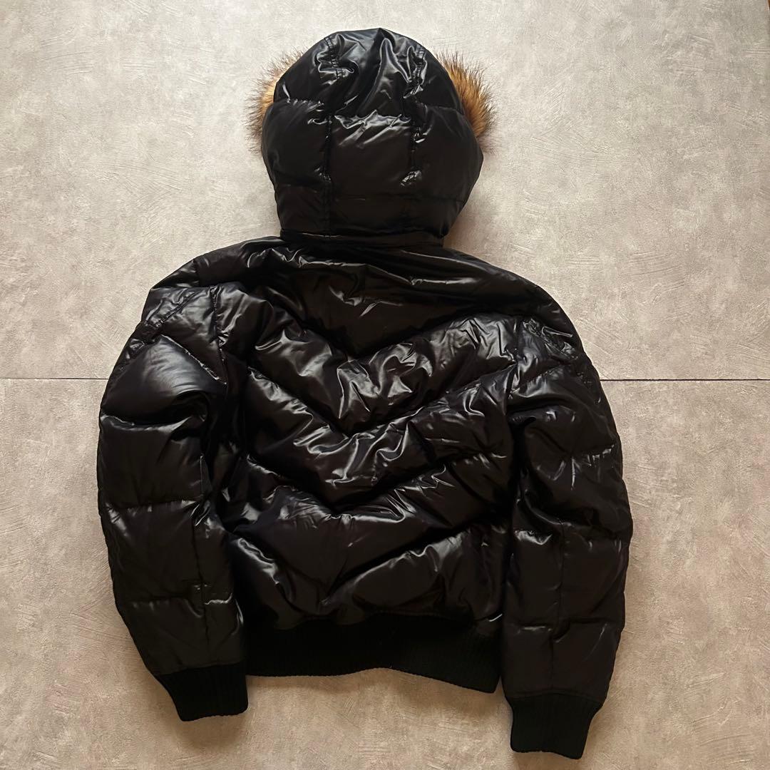 ジャケット・アウター uniqlo grunge hood fur down jacket navy