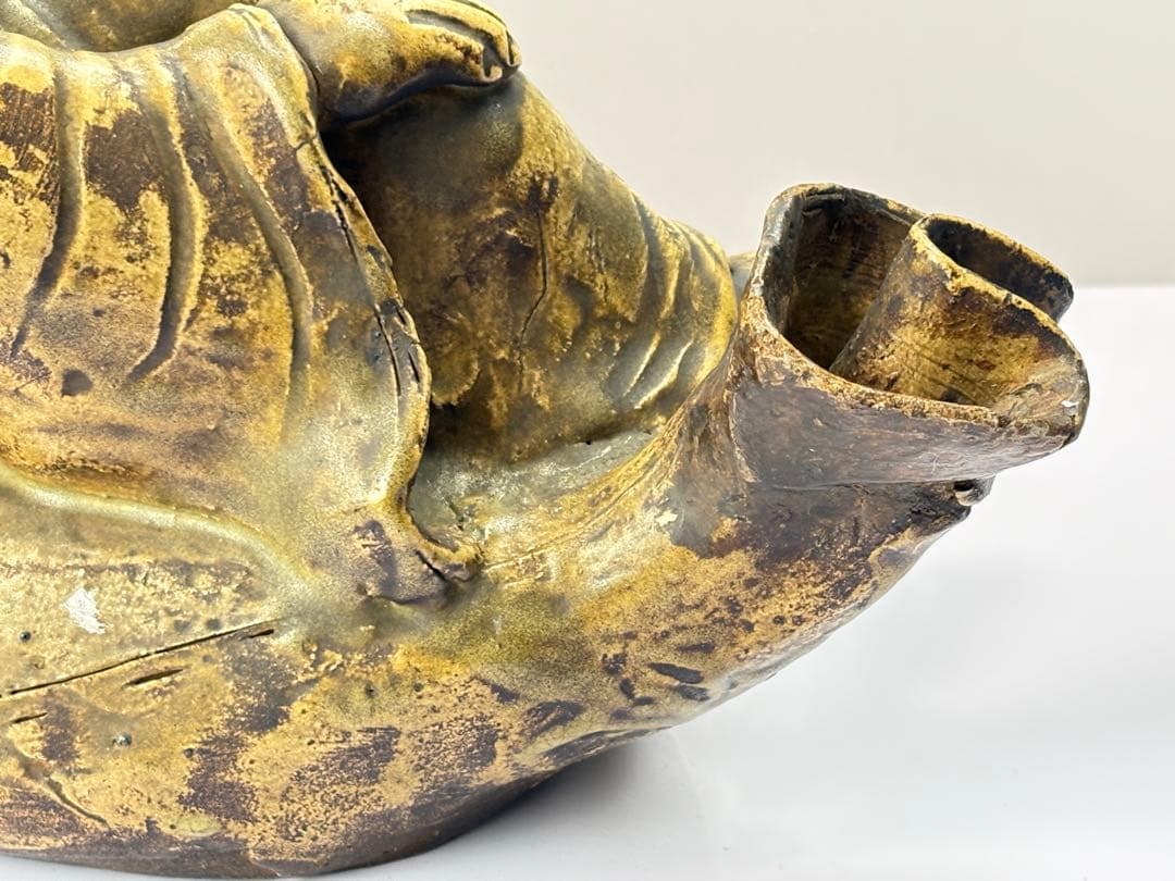 時代物 古黄瀬戸 布袋様 七福神 仏像 置物 縁起物 R7112348