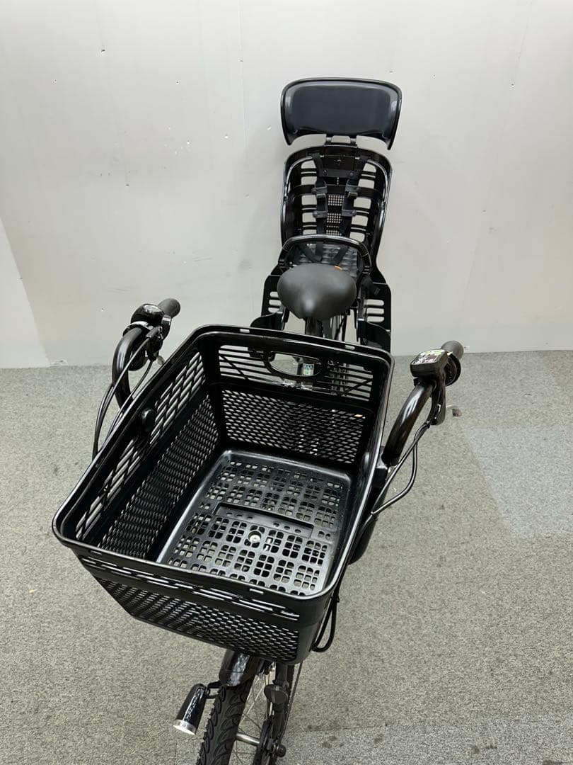Yamaha パスKISS チャイルドシート付き電動自転車　大型フロントカゴあり
