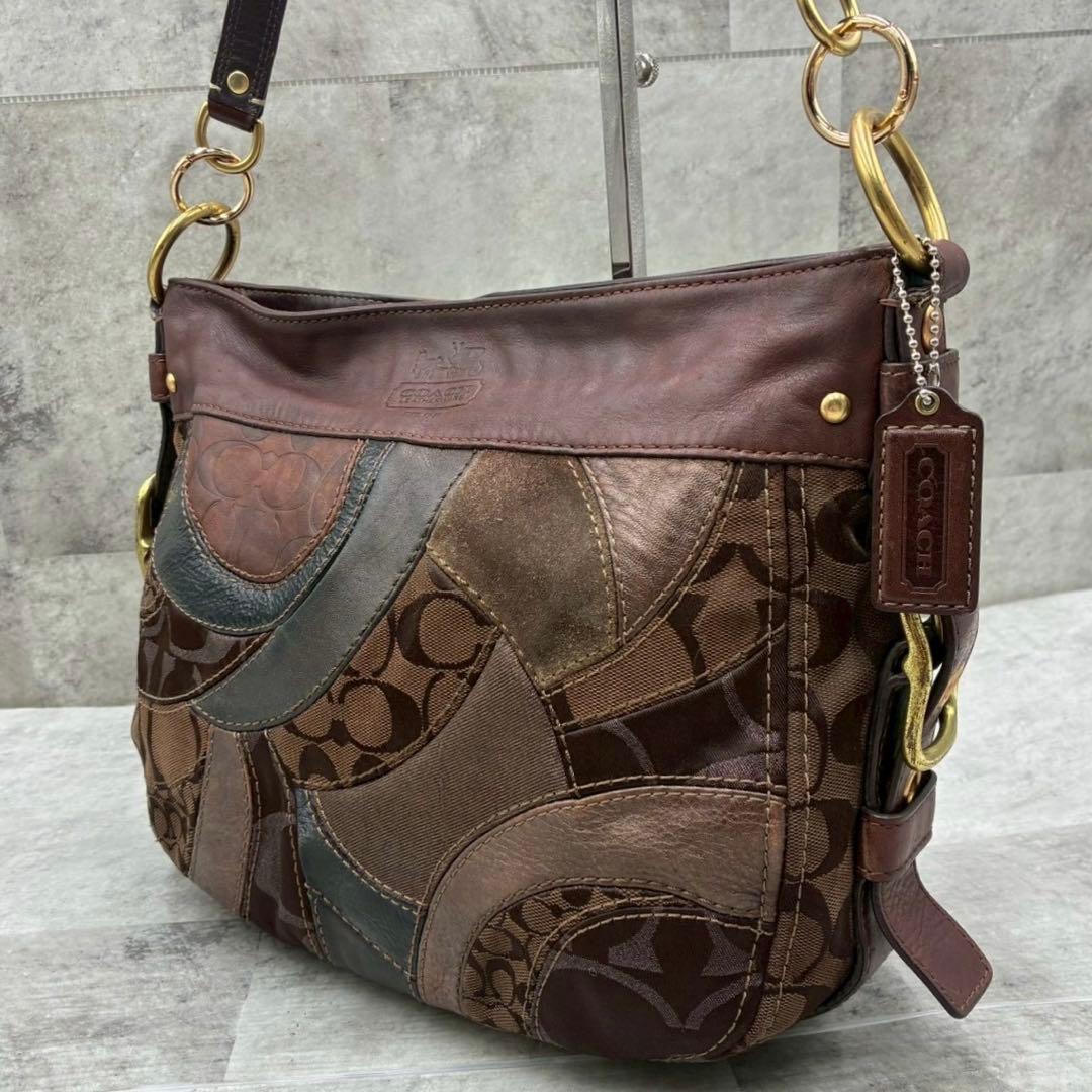 極美品 コーチ archive パッチワーク ワンショルダー ショルダーバッグ