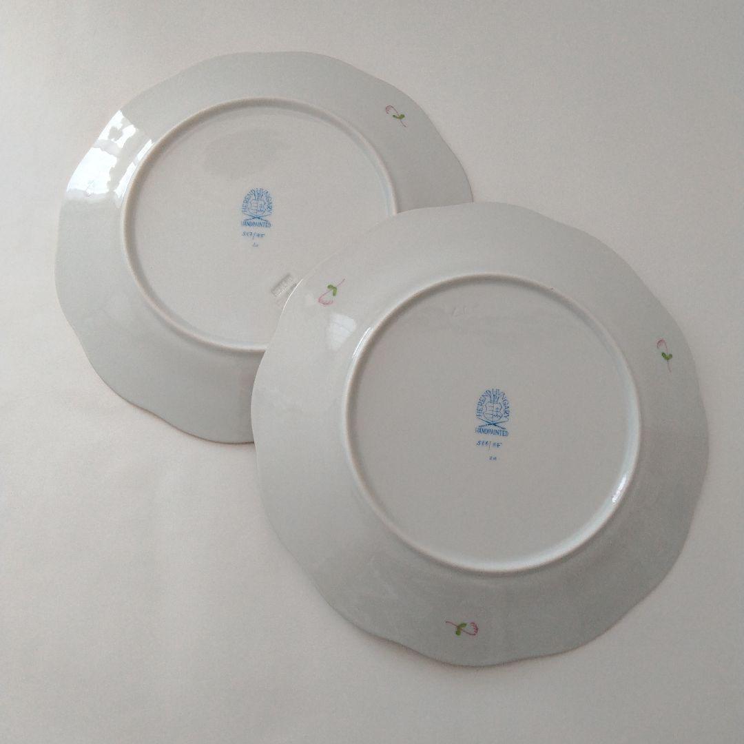 ヘレンド　アポニーフラワー　デザートプレート　2枚セット 19cm
