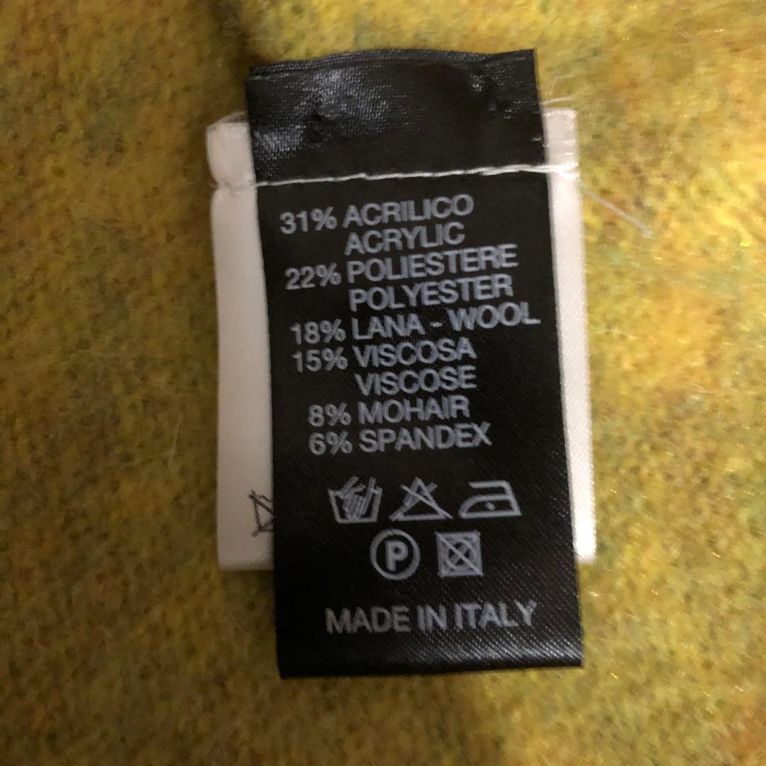 イタリア製 ロベルトコリーナ ロンハーマン サドルショルダーニット M 黄