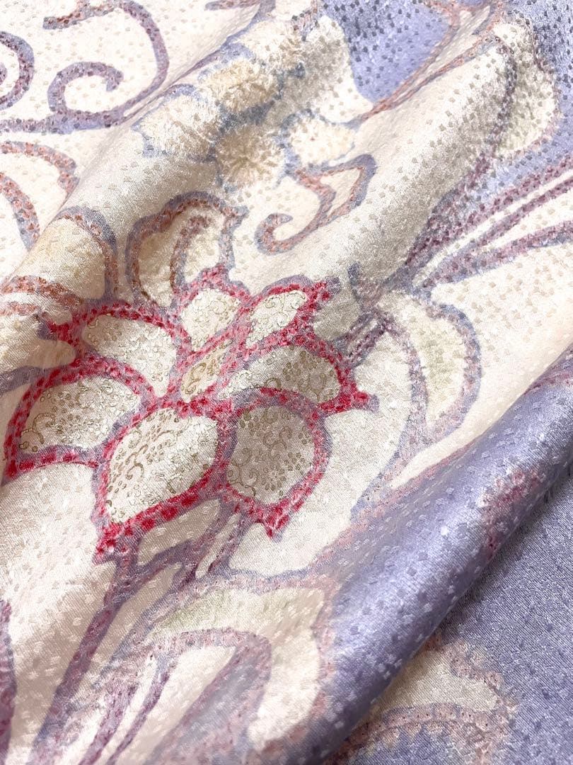 絞り 染め ブルーラベンダー 付け下げ訪問着 紋なし