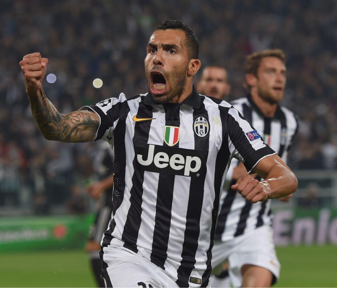 2014-2015 チャンピオンズリーグ決勝マッチデイ刺繍 ユベントス テベス