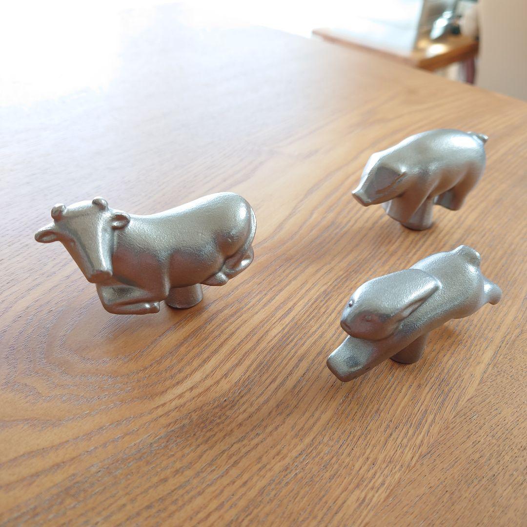 STAUB アニマルノブ ラビット カウ ピッグ