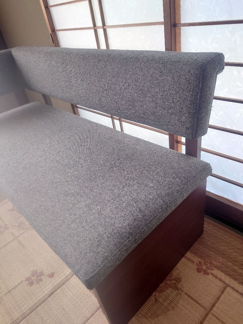 694 シギヤマ家具 伸長式カウチソファ ダイニングベンチ リビング 北欧風