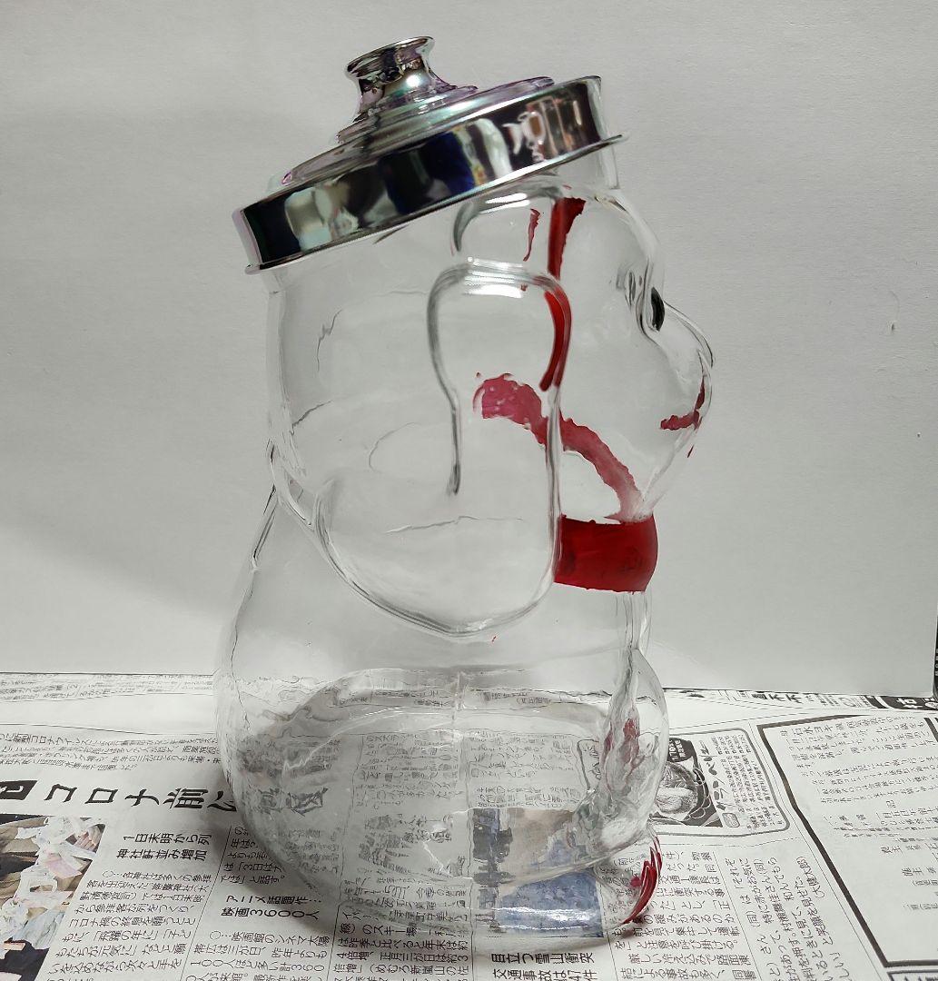 cross1278!　昭和レトロ　猫ビン　ガラス製　美品