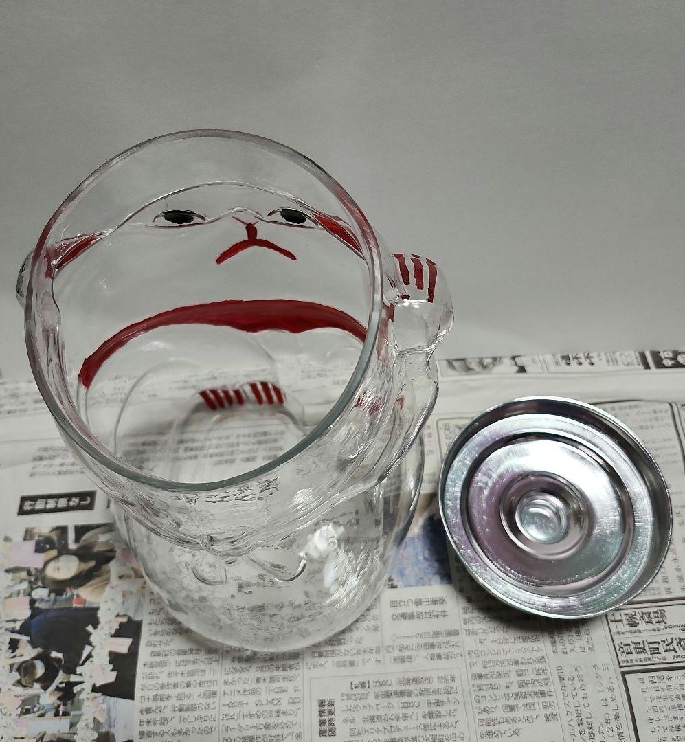 cross1278!　昭和レトロ　猫ビン　ガラス製　美品