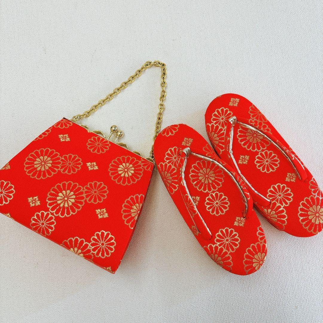 【昭和レトロ】七五三　7歳女の子　セット　小袖　サーモンピンク　5758