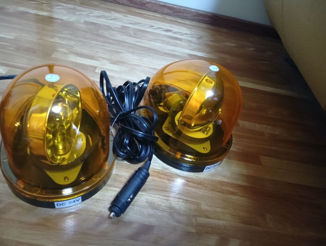 オレンジ回転灯 DC 24V 5個セット