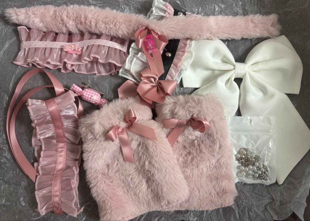 malymoom マリームーン シュガードットシフォンピンクメイド　10点セット