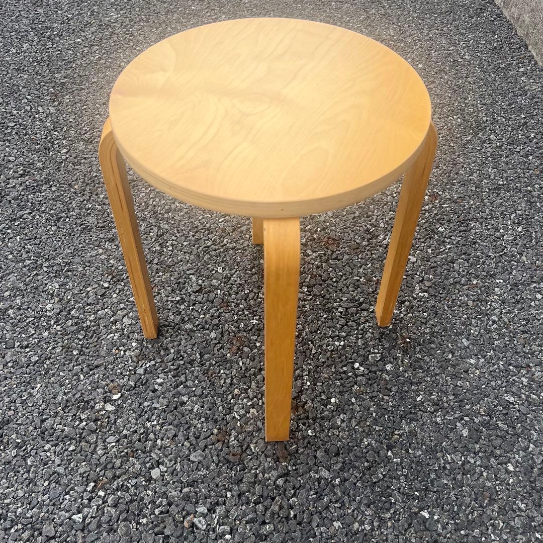 廃盤品　IKEA イケア　フロスタ　スツール　2脚　スタッキングチェア　天然木