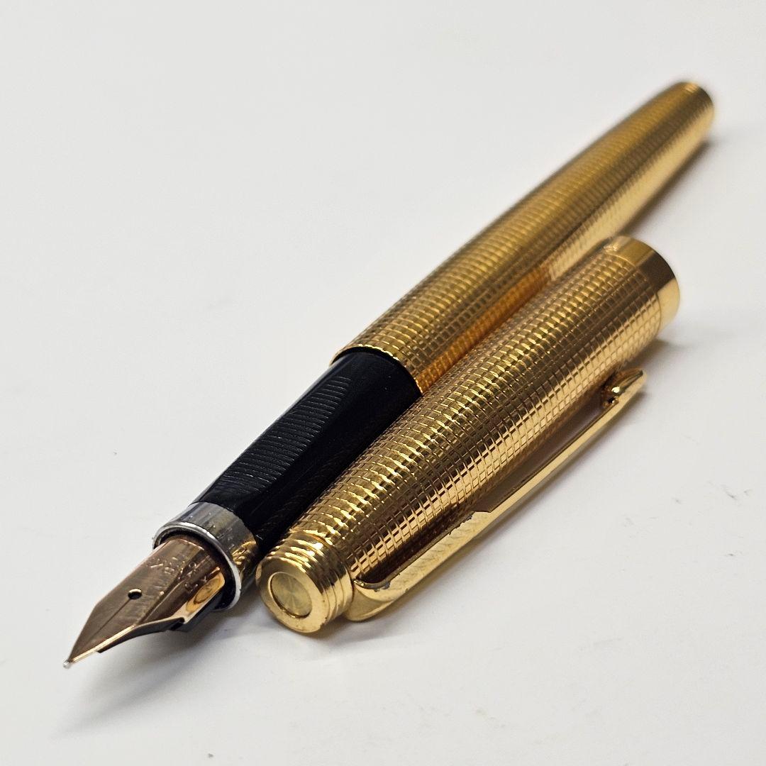 Parker パーカー 75 格子柄 ゴールド 14K 超音波洗浄済み