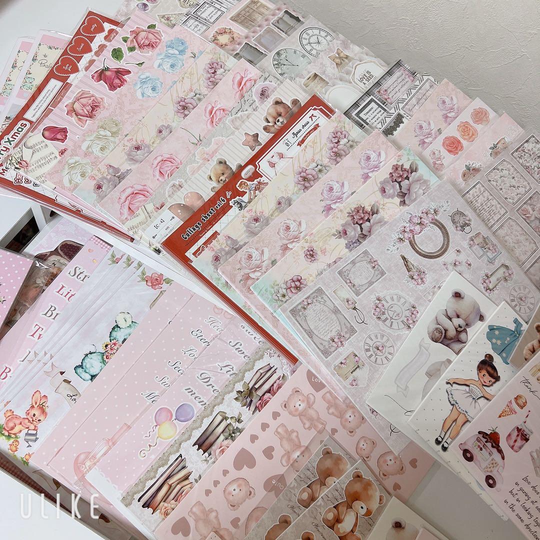 コラージュシート デザインペーパー 紙モノ コラージュ素材 まとめ売り