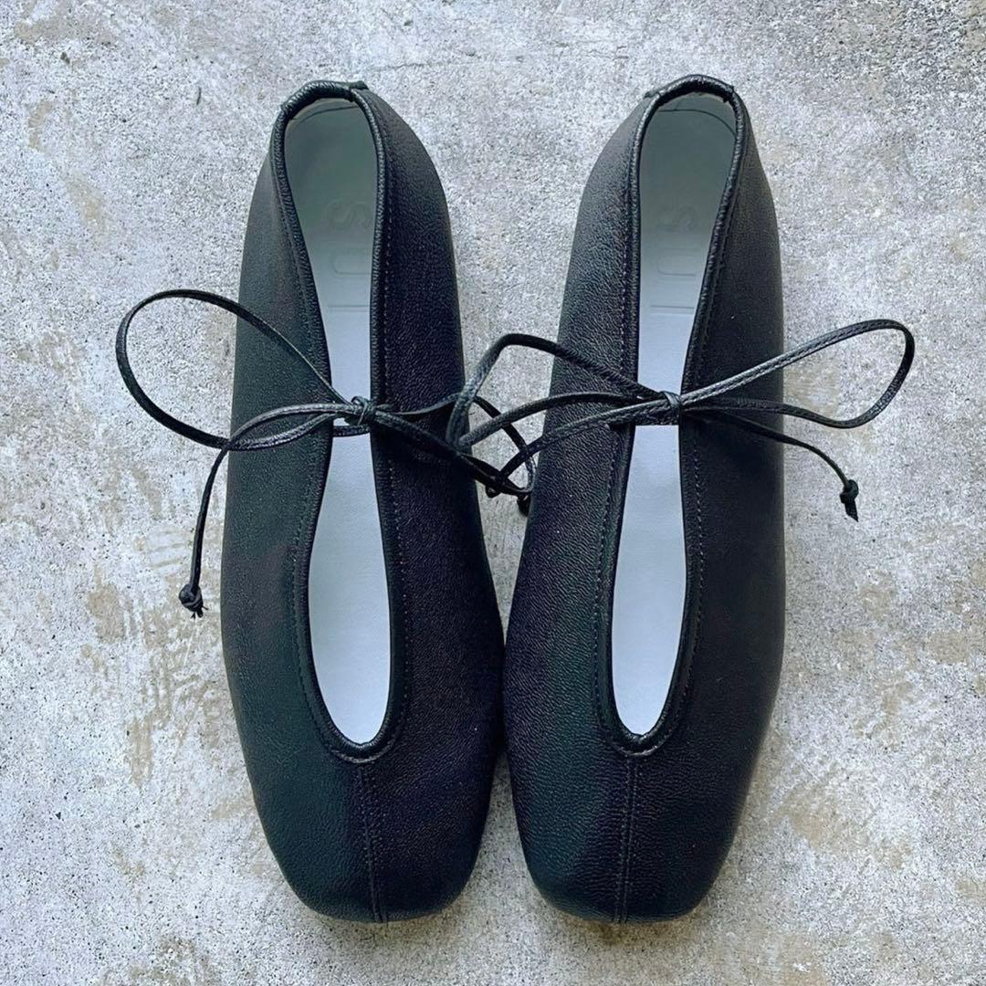 タイムセール❣️SUI☆レースアップシューズ ブラック24.5cm レザー 未使用