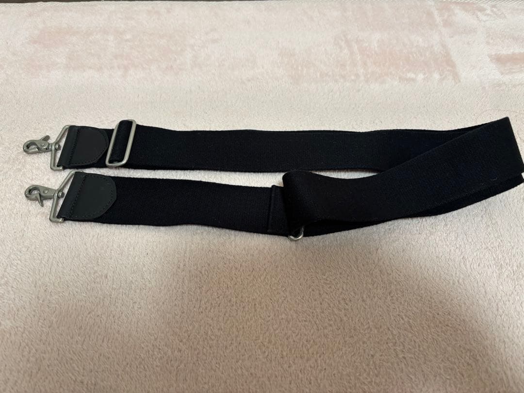 アニエスベー ブラック キャンバス レザーボストンバッグ