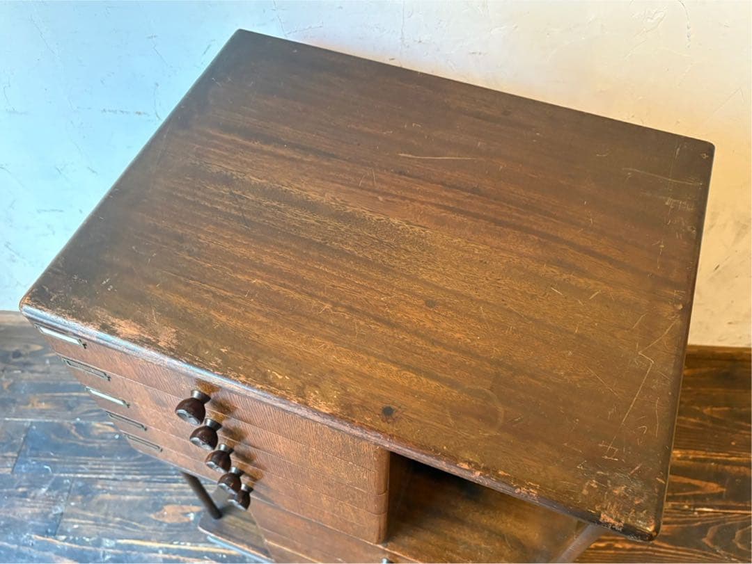 専用＊希少違い棚 小引き出し レコードチェスト キャビネット 昭和レトロ 当時物