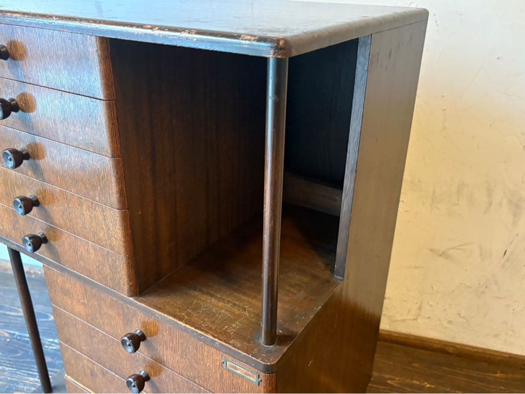専用＊希少違い棚 小引き出し レコードチェスト キャビネット 昭和レトロ 当時物