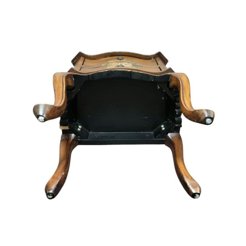 猫脚 チェスト2段 アンティーク ナイトテーブル/サイドテーブル/花台 猫足