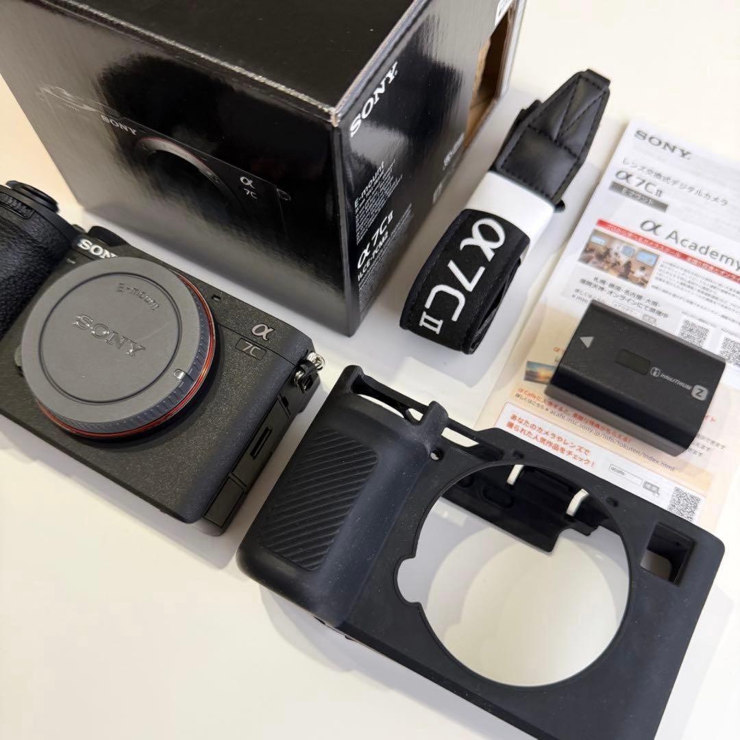 極美品 SONY a7C Ⅱ ブラック 付属品完備+シリコンカバー・SDカード