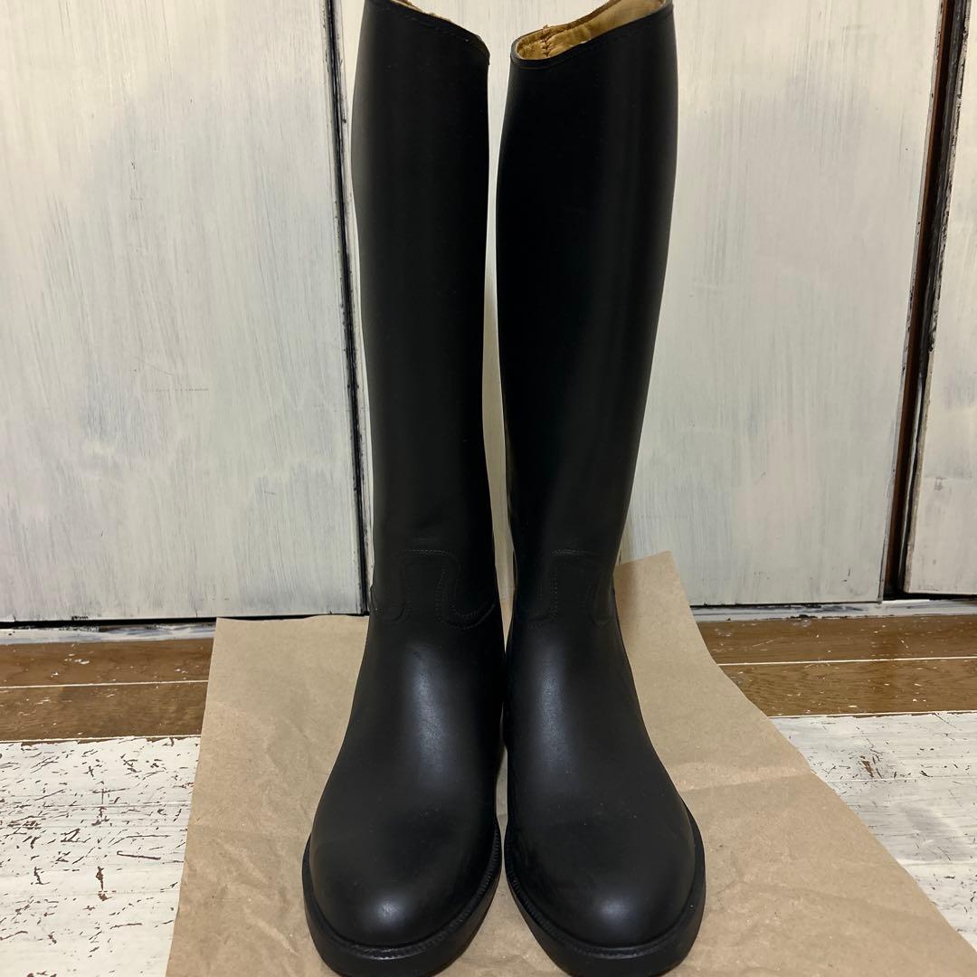 AIGLE エーグル　ブラックロングブーツ　長靴　ジョッキーブーツ