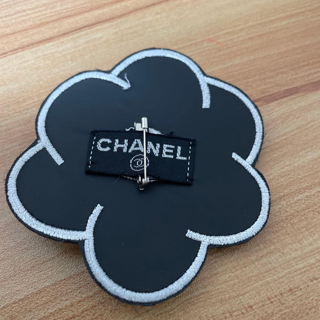 シャネル☆カメリアブローチ ココマーク ロゴ　コサージュ ヴィンテージ　黒
