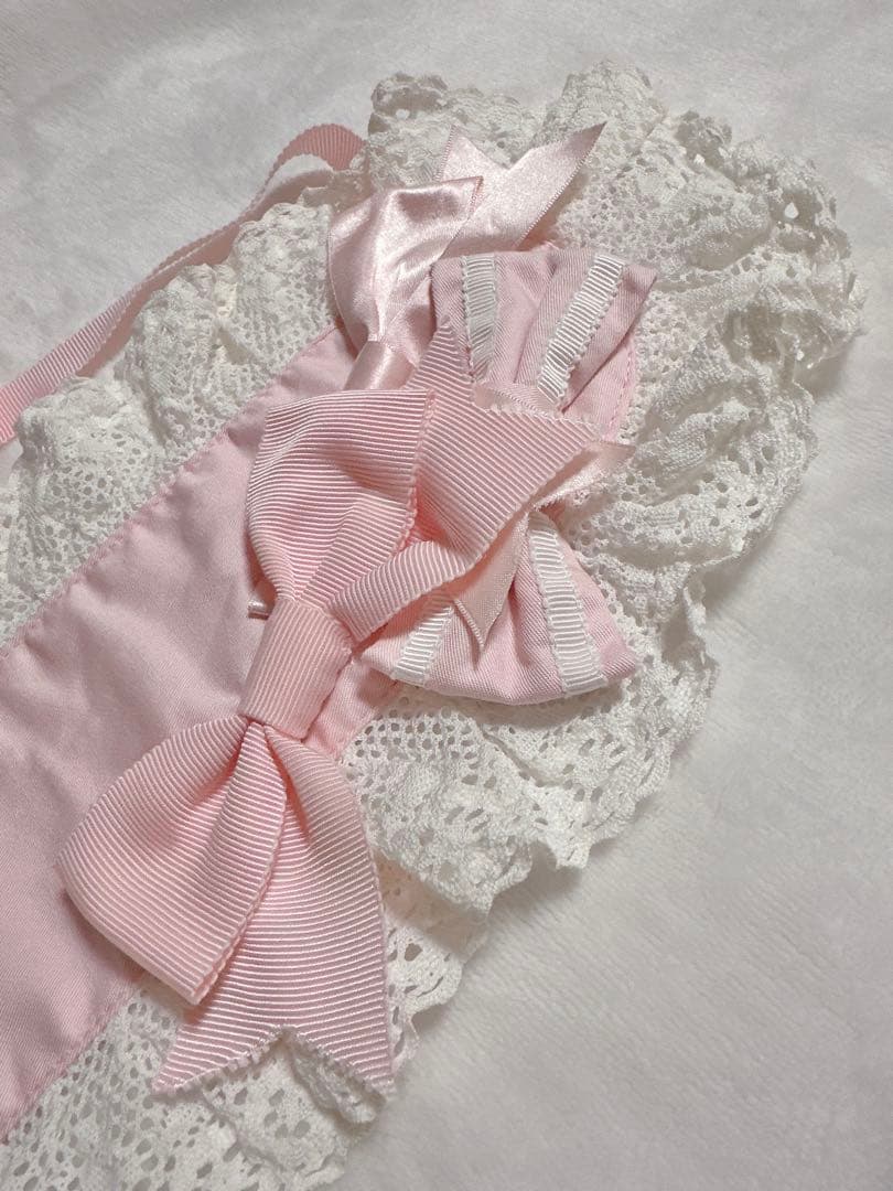 ●BABY● 初期 3つリボンヘッドドレス ピンク 未使用