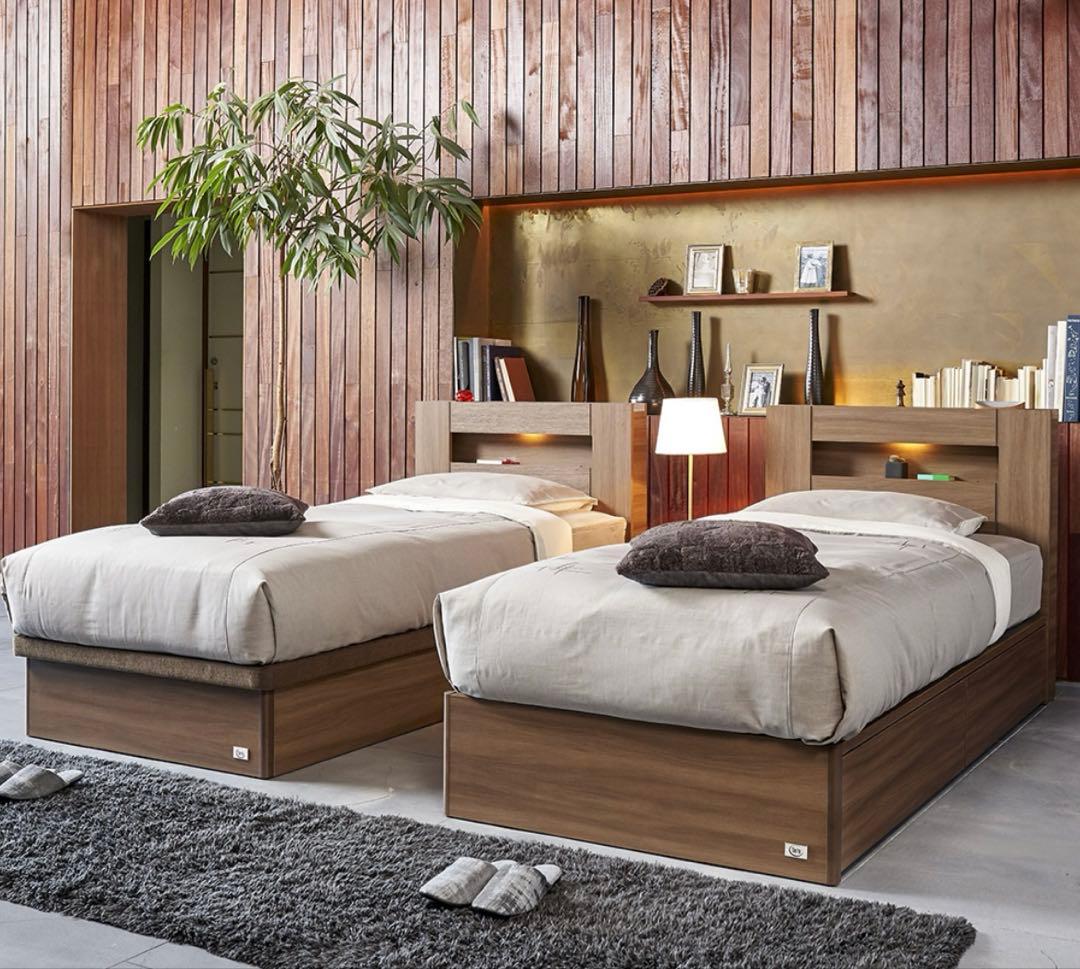 定価34万→9万　サータ（Serta）マットレス：シングルベッド　セット