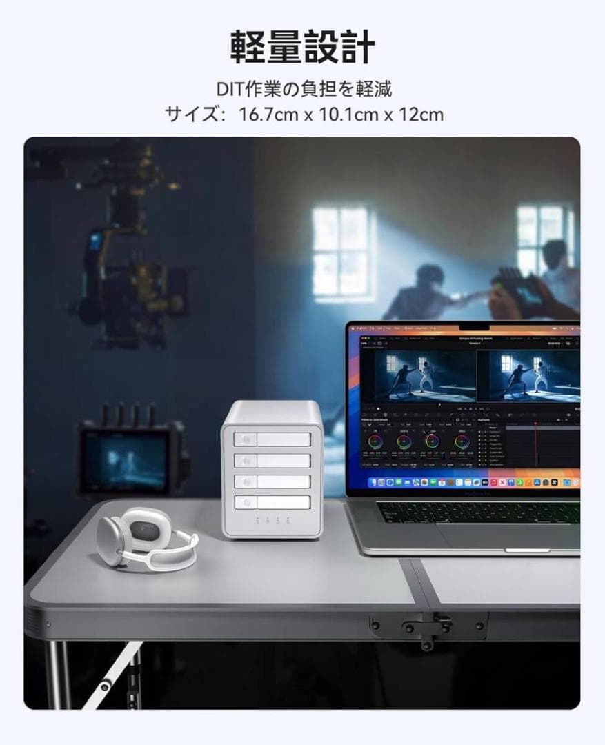 ORICO 40Gbps オールフラッシュSSDケース 4*10Gbps M.2