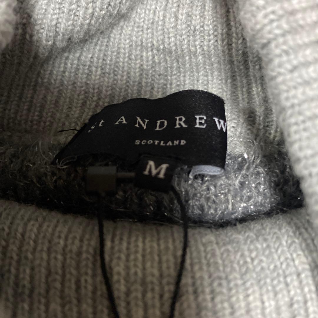 値下げしました。セントアンドリュースグレー ハイネック セーター M