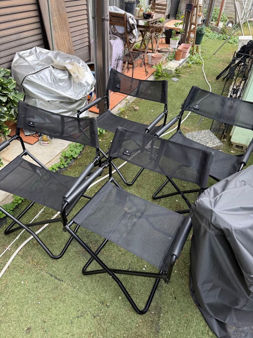 廃盤  peak FDチェア ブラック 4脚セット 希少