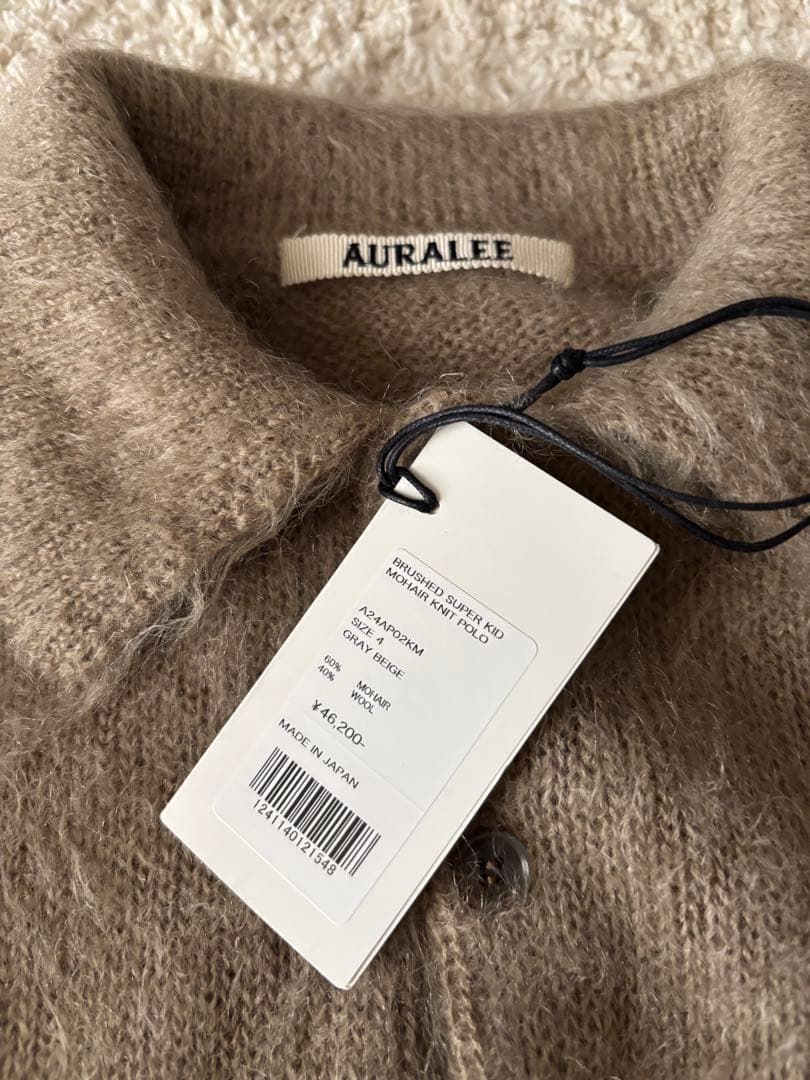 トップス BRUSHED SUPER KID MOHAIR KNIT POLO