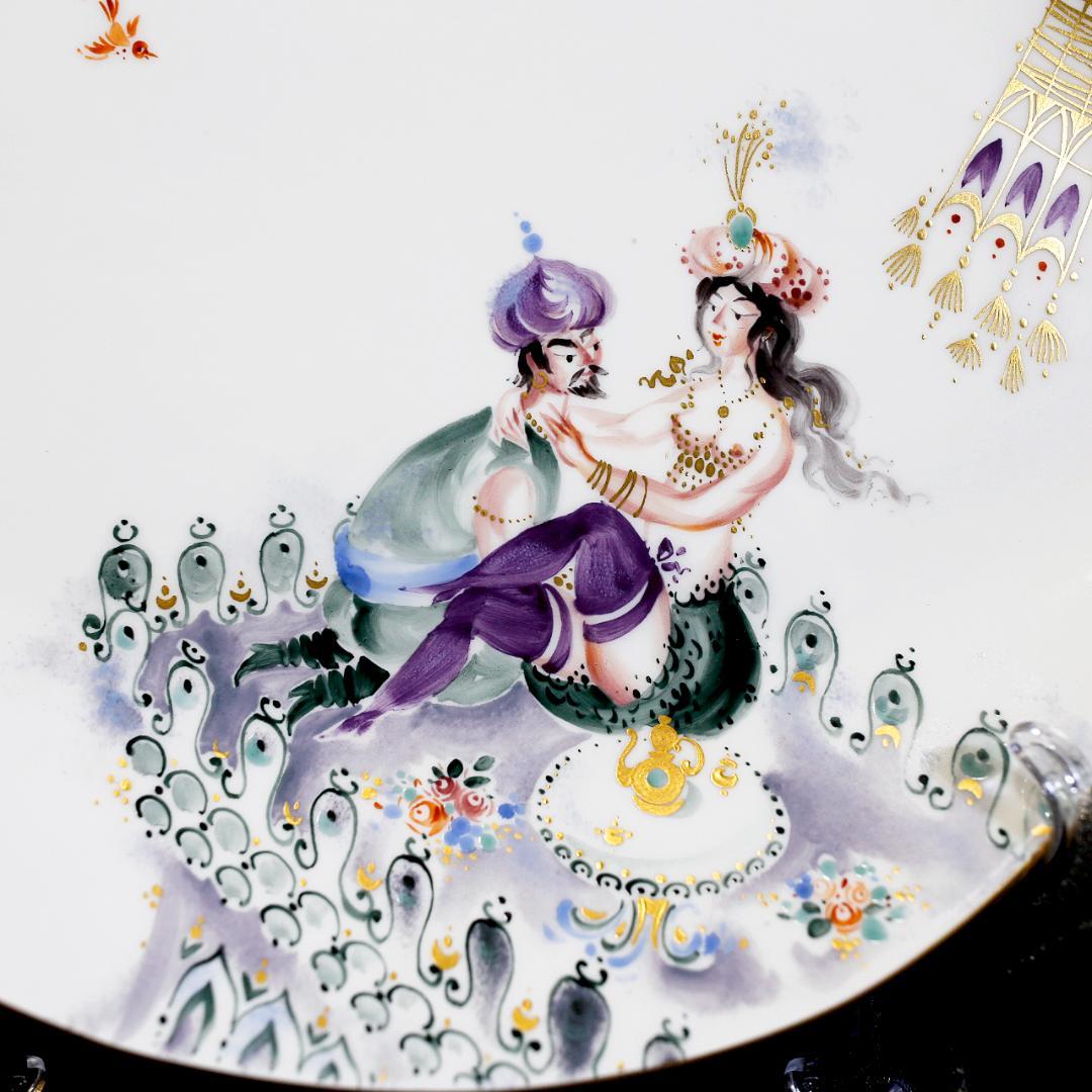 【レア極美品】マイセン アラビアンナイト 千夜一夜物語 オーバルプレート