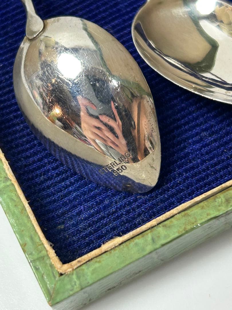 STERLING 950 ヴィンテージ　スプーンセット　5本　シルバー　箱付き